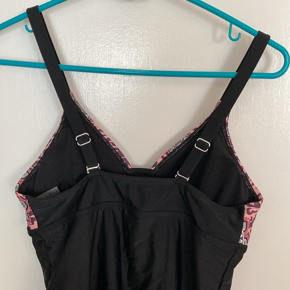 Evaless One Piece, Tummy Control, V Neck Print, with drawstring, Size M - Picture 7 of 11